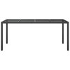 vidaXL Patio Table, Black 74.8"x35.4"x29.5" Tempered Glass and Poly Rattan - 3 of 4