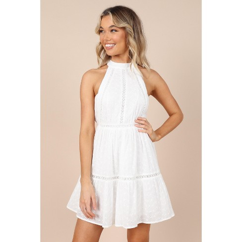 Lucky Brand Tiered Ruffle Dress White XL (US 12-14) at  Women's  Clothing store