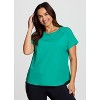 RBX Active Women's Short Sleeve T-Shirt Quick Drying Workout Top with Mesh Panels - 4 of 4