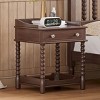 Accent Cabinet Traditional with Drawer Storage for Bedroom Nightstand 20.4" Wide - 3irtyhousy - 2 of 4
