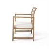 GDFStudio Abraham Outdoor Acacia Wood Club Chairs with Cushion (Set of 2), Natural/Cream - 4 of 4