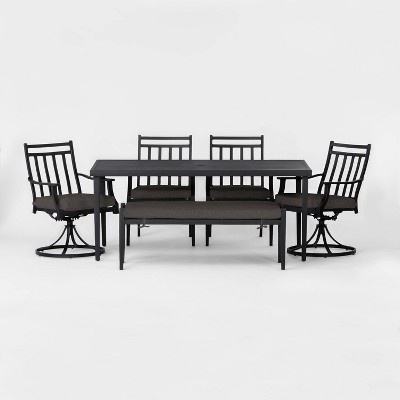 Threshold fairmont deals steel dining table