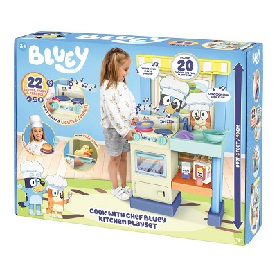 Blue and White Chef Kitchen Playset with Sounds and Lights