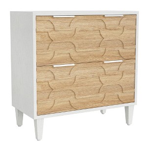 Resenkos File Cabinet, Filing Cabinet for Home Office, Wood File Cabinet, 2-Drawer Storage Cabinet for A4/Letter/Legal Size,Brown - 1 of 4
