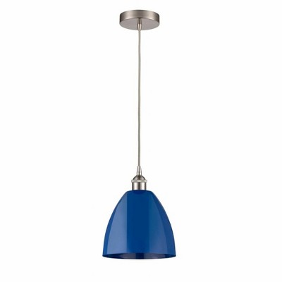 Plymouth Dome - 1 Light Cord Hung Mini Pendant In Industrial Style-12.88 Inches Tall and 9 Inches Wide
