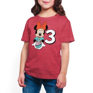 Girls' - Disney - Minnie Birthday 3 Short Sleeve Graphic T-Shirt - 1 of 4