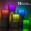 Bedside Tables with LED Farmhouse Gray Nightstand Tables with Glass Shelves Led End Table - 4 of 4