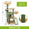 44.5in Tall Adjustable Cat Tree Tower with Self-Grooming Brush for Indoor Cats - 3 of 4