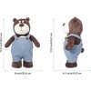 Plush Bear Overalls Bear Bear Toy Cute Stuffed Animal Toy Soft Bear with Removable Denim Overalls for Kids,Brown - 2 of 4