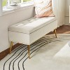 Hippolytus Storage Bench with Nailhead Trim and Button-tufted for Bedroom| ART OF LIVING DESIGNS - 2 of 4