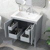 NicBex 30" Bathroom Storage Cabinet with Sink, Morden Bathroom Vanity, 2 Spacious Cabinet Doors, 2 Two-Tier Drawers, 1 Open Shelf for Bathroom - 2 of 4