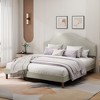 NicBex Queen/King Size Upholstered Platform Bed with High Headboard & Wooden Feet,Modern Bed Frame No Box Spring Needed - 3 of 4