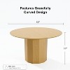 Dovelina Mid-Century Round Dining Table Wood Kitchen Table for 4 People - Natural Wood - 2 of 4