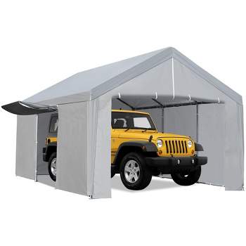 Carport 10×20 FT Heavy Duty Car Canopy Storage Shed, 180g PE Waterproof Canopy Garage Party Tent
