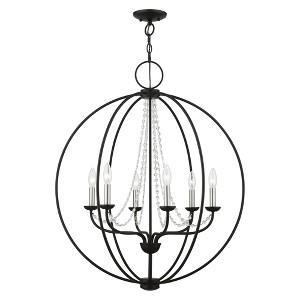 Livex Lighting Arabella 6 - Light Pendant in  Black/Brushed Nickel - 1 of 4