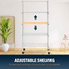 BestMassage 5-Tier Heavy-Duty Wire Shelving Unit Metal Shelving Unit with Adjustable Shelves & Lockable Wheels for Garage Home Kitchen - 4 of 4
