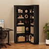 72.8" Corner Bookshelf - 5-Tier Farmhouse Bookcase, L-Shaped Tall Wood Shelf Storage Display for Living Room & Bedroom - 3 of 4