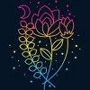 Design By CoolAnimalCo Humans Floral Pride Flag Boho Lotus By CoolAnimalCo Tank Top - 2 of 2