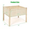 Costway Raised Garden Bed 42''x30''x32'' Elevated Wood Planter Box Stand Patio Yard - 2 of 4