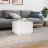 vidaXL Coffee Table White Engineered Wood 19.7x19.7x15.7 in Coffee Table - 3 of 4