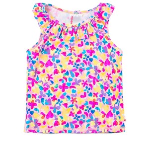 RuffleButts Girls Active Ruffle Tank Top - 1 of 4