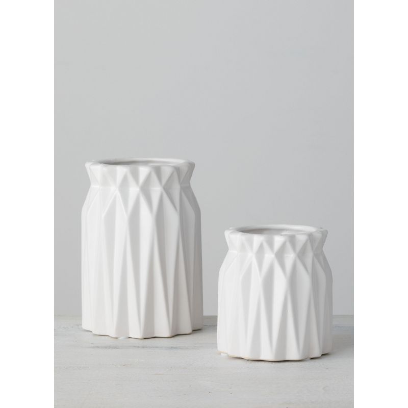 Sullivans Origami White Decorative Vase, 1 of 6