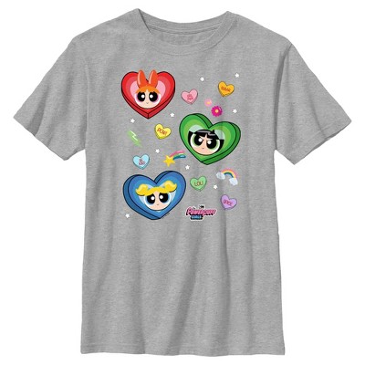 Boy's The Powerpuff Girls Valentine's Day Conversation Hearts T-shirt ...