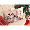 LISM Set of 4 Christmas Pillowcases,Decorations Snowman Deer Joy Pillow Covers - 2 of 4