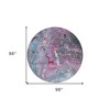 Sky Blue And Purple Abstract Washable Indoor Outdoor Area Rug - 3 of 4