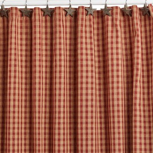 Park Designs Sturbridge Red Shower Curtain 72" - 1 of 4
