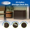 Suncast SS500 22 Gallon Small Resin Outdoor Patio Storage Deck Box - 2 of 4