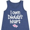 Girls' - Instant Message - I Own Daddy's Heart Graphic Sleeveless Aline Dress - 2 of 4