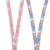 Hello Kitty Flowers 22” Blue & Pink Lanyard WIth ID Sleeve - 3 of 4