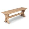 Home Styles Cambridge Trestle Dining Bench White Washed: Hardwood Frame, Seats 2, Dry Dust Care - 2 of 4