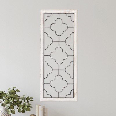 Hastings Home Metal and Wood Clover Wall Panel