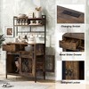 Ridstar 59 in. H 2 in 1 Dog Crate Side Cabinet Storage Rack with Storage Function and Drawers-Rustic Brown - 3 of 4