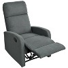 TinyHomie Modern Recliner Manual Recliner Home Theater Manual Recliner Chair with Adjustable Backrest for Living Room BeigeBlue - 2 of 4