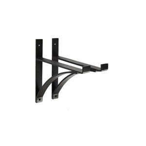 2pk 12.5" Rookwood Mantle Steel Planter Box Bracket Black - ACHLA Designs: Includes Hanging Hardware, 90 Day Warranty - 1 of 4