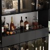 Famapy Black 74.8"W Large Combo Storage Cabinet With Light Modular Display Cabinet - image 3 of 4