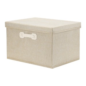 REGALWOVEN Collapsible Fabric Storage Bin with Lid and Handle for Shelves Closet 1 Pc - 1 of 4