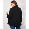 Clearlove Womens Plus Size 3/4 Sleeves Cardigan Lightweight Open Front Draped Ruffles Shawls Wraps Shrugs - 2 of 4