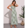 INSPIRE CHIC Women's Square Neck Sleeveless Elastic Waist A-Line Maxi Dress - 4 of 4