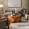 Uttermost Hughes Geometric Coffee Table – 40x37 Inch Mappa Burl Veneer with Java Wood Base in Sculptural Contemporary Design - 2 of 4