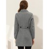 Allegra K Women's Collar Long Sleeve Single Breasted Winter Long Coat - 4 of 4