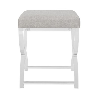 Delfina Vanity Stool - SFV2524 - Clear - Safavieh Couture