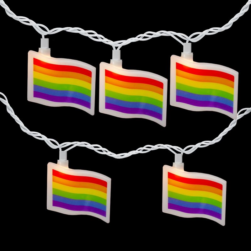 Northlight 10-Count Rainbow Flag Novelty String Lights - 7.5 ft White Wire, 3 of 7
