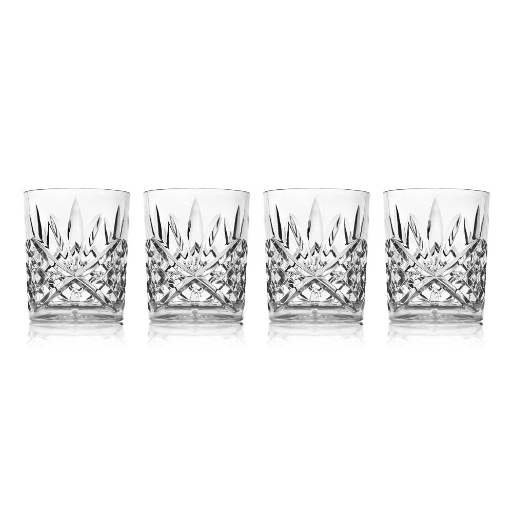 Photos - Glass Godinger Silver Set of 4 Dublin Acrylic Double Old Fashion Glasses