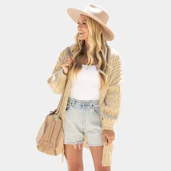 Women's Cable Knit Cardigan - Cupshe