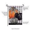 Evergreen Pumpkin Check Garden Suede Flag - 3 of 4