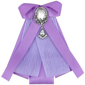 Elerevyo Women's Ribbon Rhinestone and Pearl Accessories Bow Tie - 1 of 4